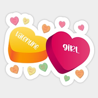 Valentine Girl Sticker